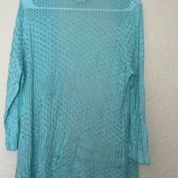 Woman blue sheer cardigan long sleeve size Xl - Picture 5 of 5